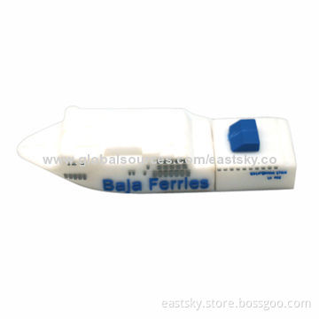 Custom Ship Shape Thumb Drive, made of soft PVC material, OEM orders welcome